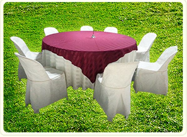 원탁테이블 아이보리,레드보+ 의자 아이보리커버