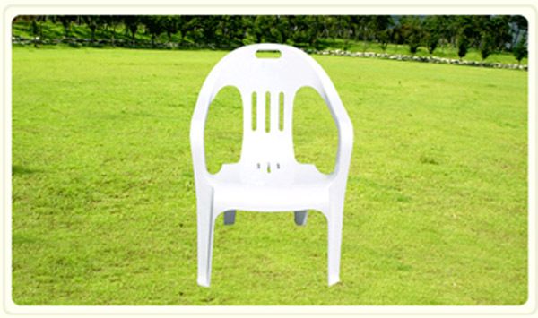플라스틱 흰색팔걸이 의자